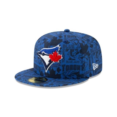 Blue Toronto Blue Jays Hat - New Era MLB Sketched 59FIFTY Fitted Caps USA8096314